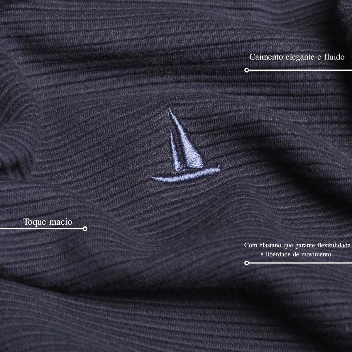T-SHIRT TEXTURA ELASTANO