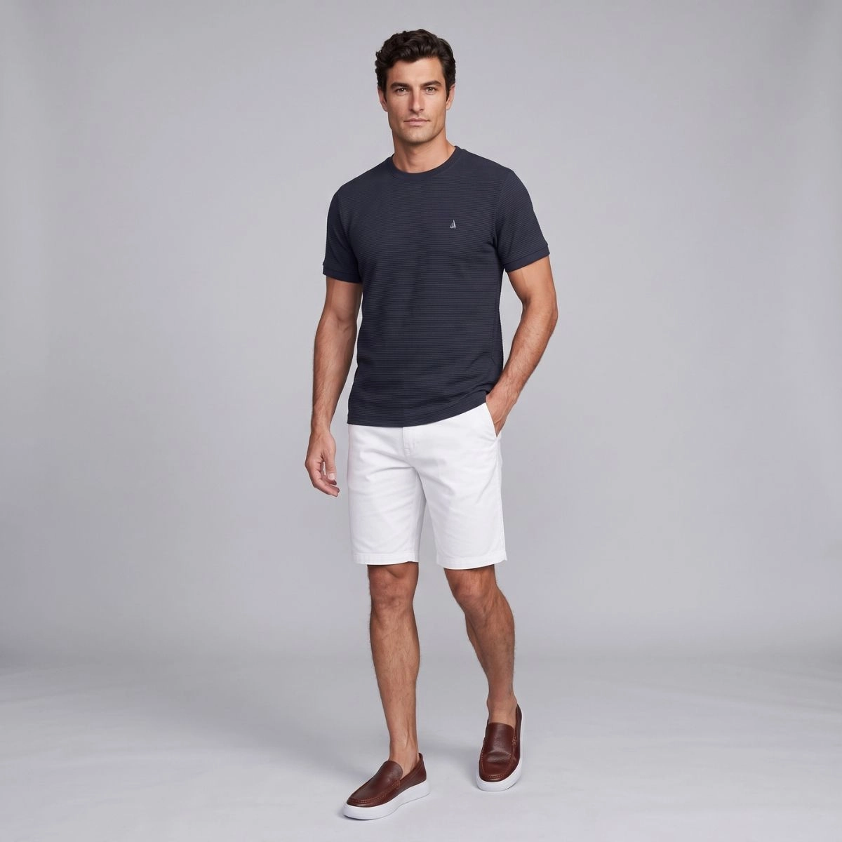 T-SHIRT TEXTURA ELASTANO