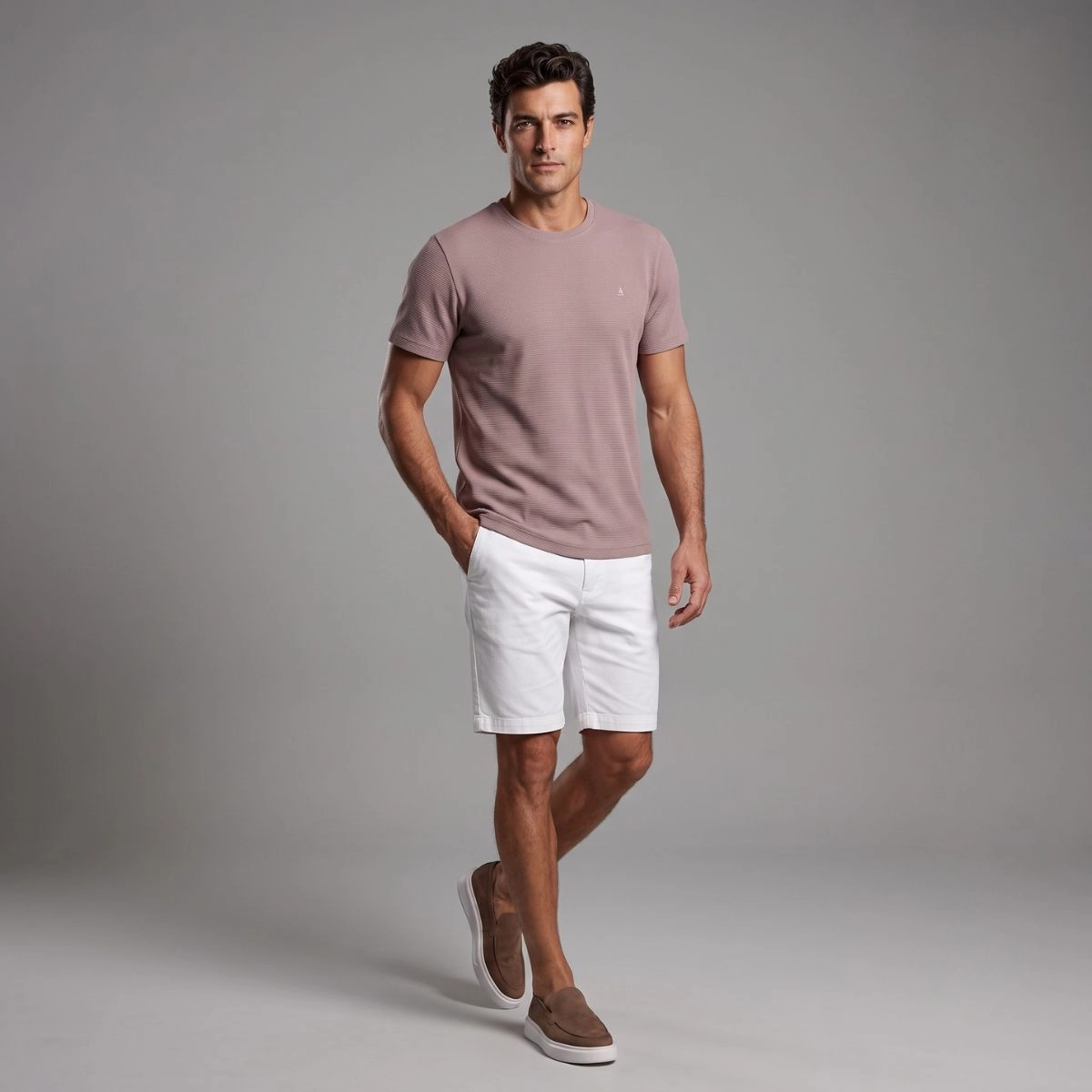 T-SHIRT WAFFLE ELASTANO