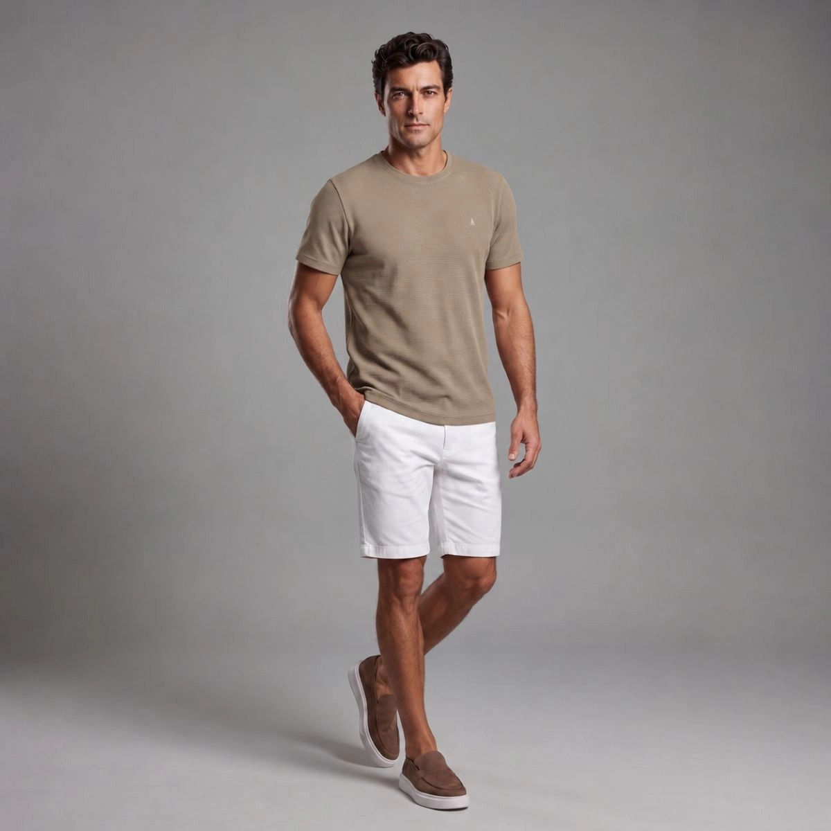 T-SHIRT WAFFLE ELASTANO