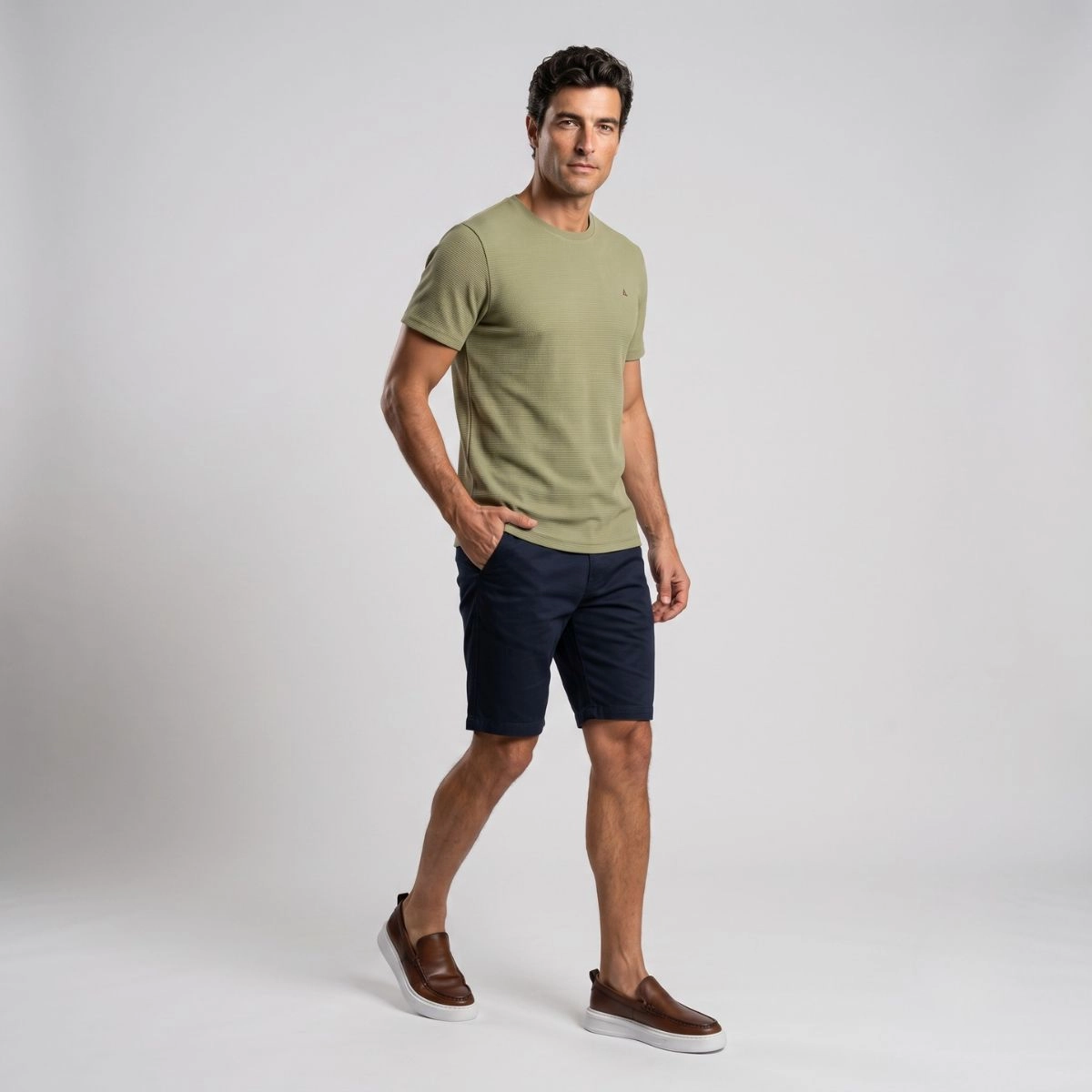 T-SHIRT WAFFLE ELASTANO