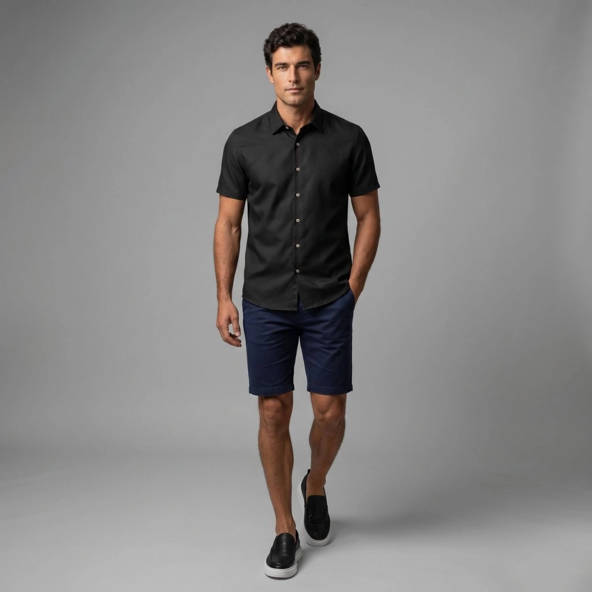 CAMISA M/C BAMBU PRETO