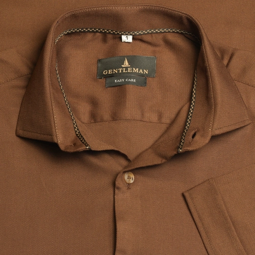 CAMISA M/C BAMBU MARROM