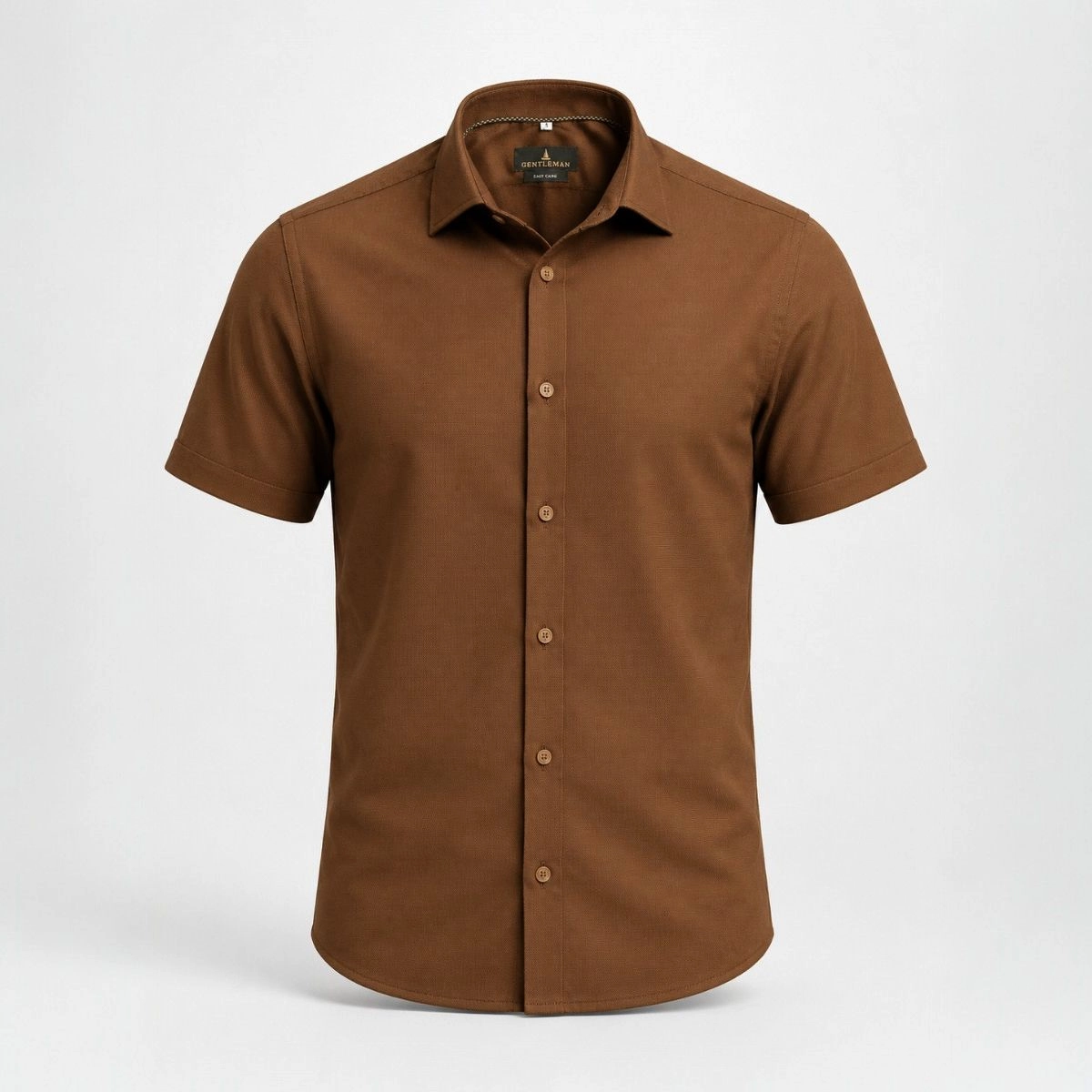 CAMISA M/C BAMBU MARROM