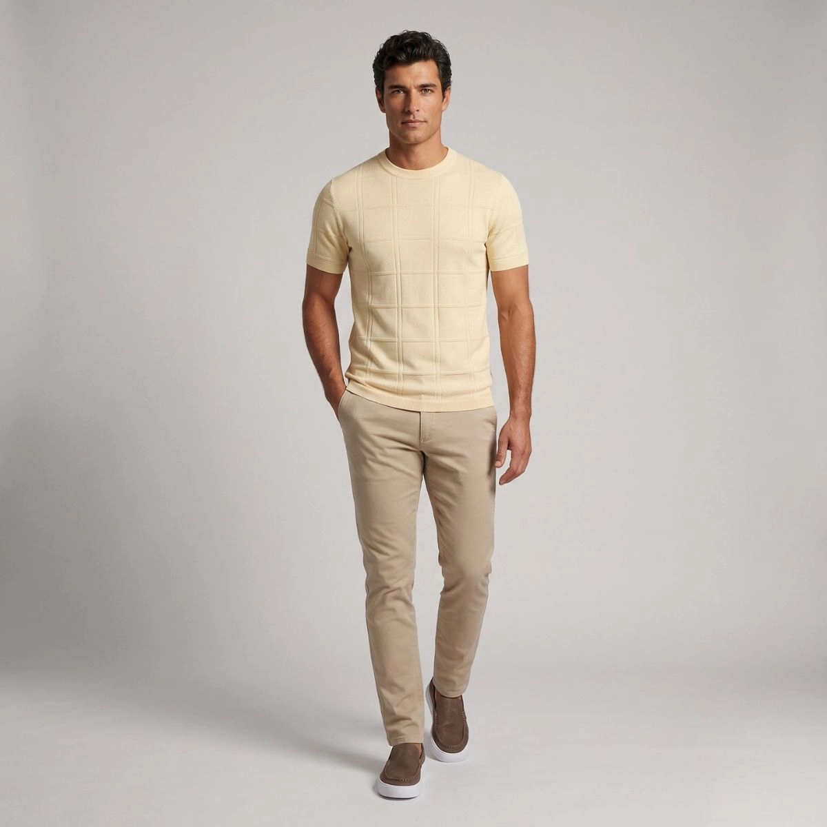 TRICOT M/C XADREZ
