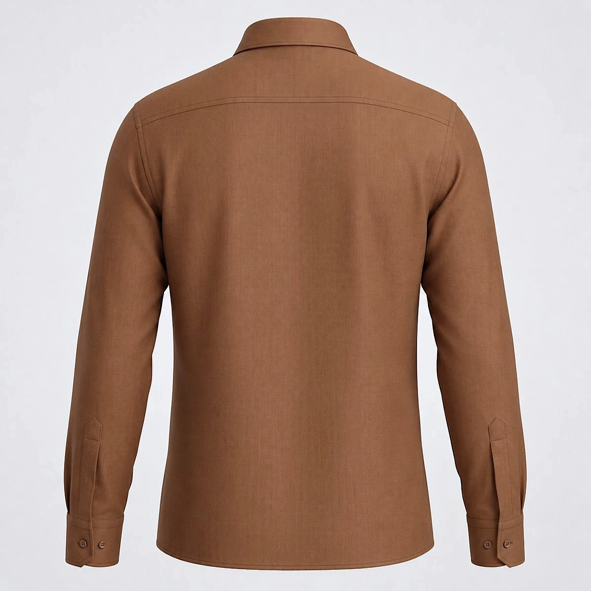 CAMISA ACETINADA FIO 100 MARROM