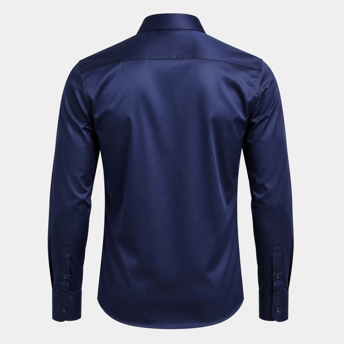 CAMISA STRETCH ACETINADA FIO 80 MARINHO
