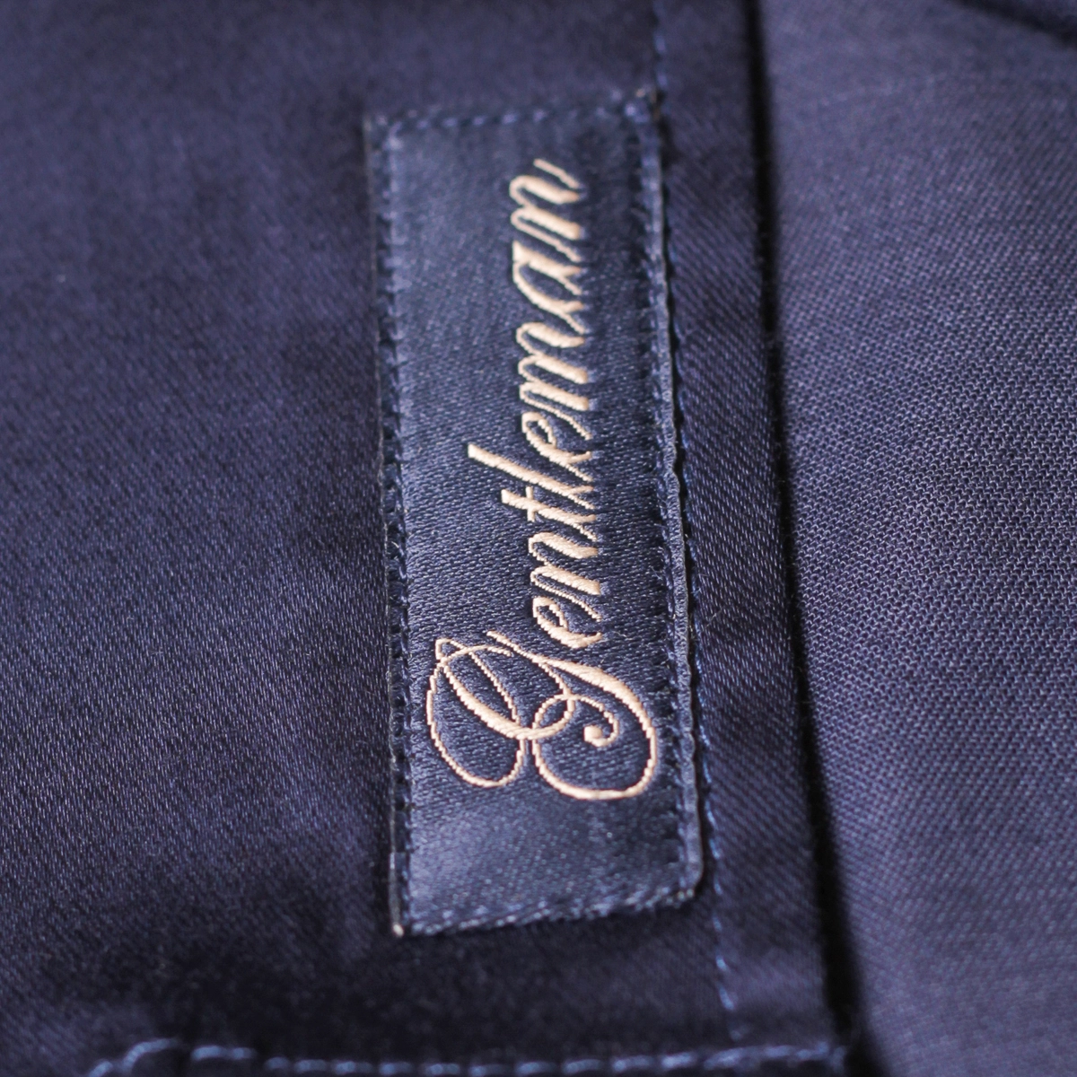 CAMISA STRETCH ACETINADA FIO 80 MARINHO