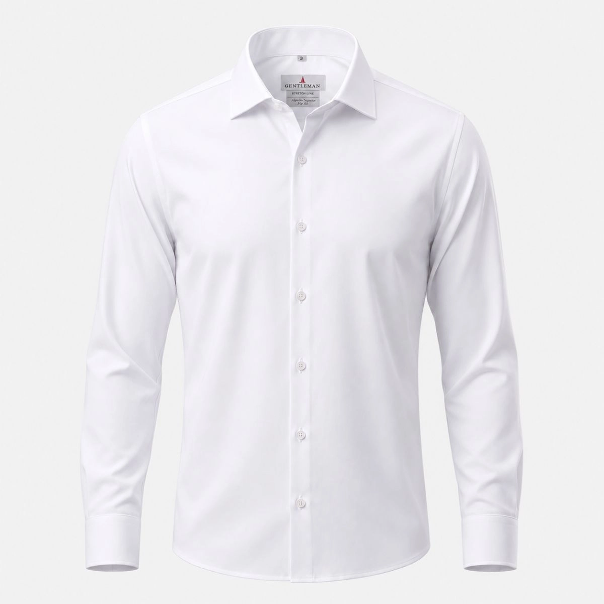 CAMISA STRETCH ACETINADA FIO 80 BRANCA