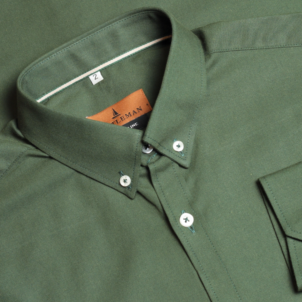 CAMISA OXFORD BOTTON VERDE