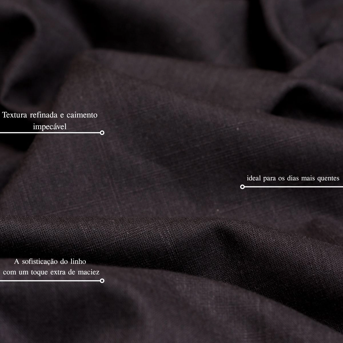 CAMISA VISCOLINHO PRETO
