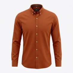 CAMISA OXFORD BOTTON TERRACOTA