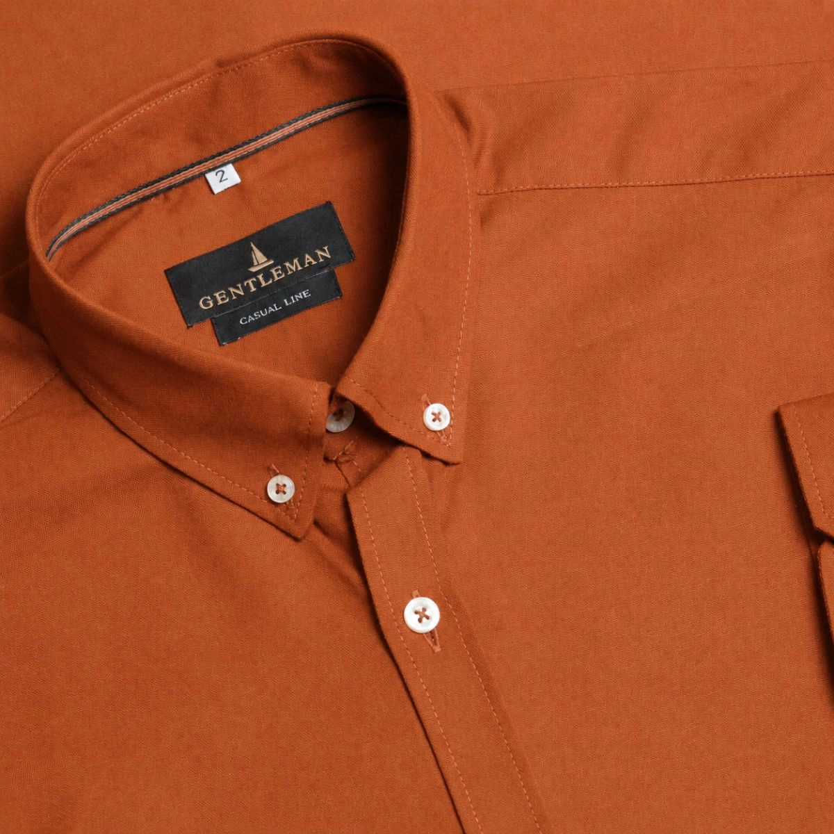 CAMISA OXFORD BOTTON TERRACOTA