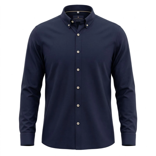 CAMISA OXFORD BOTTON MARINHO