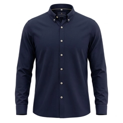 CAMISA OXFORD BOTTON MARINHO