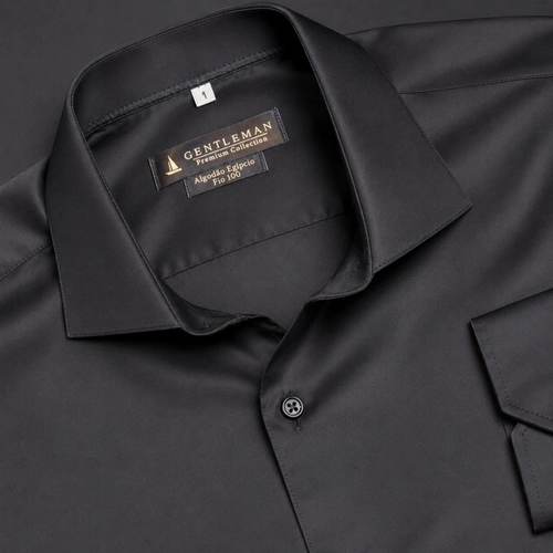 CAMISA NO IRON ITALIANA PRETA