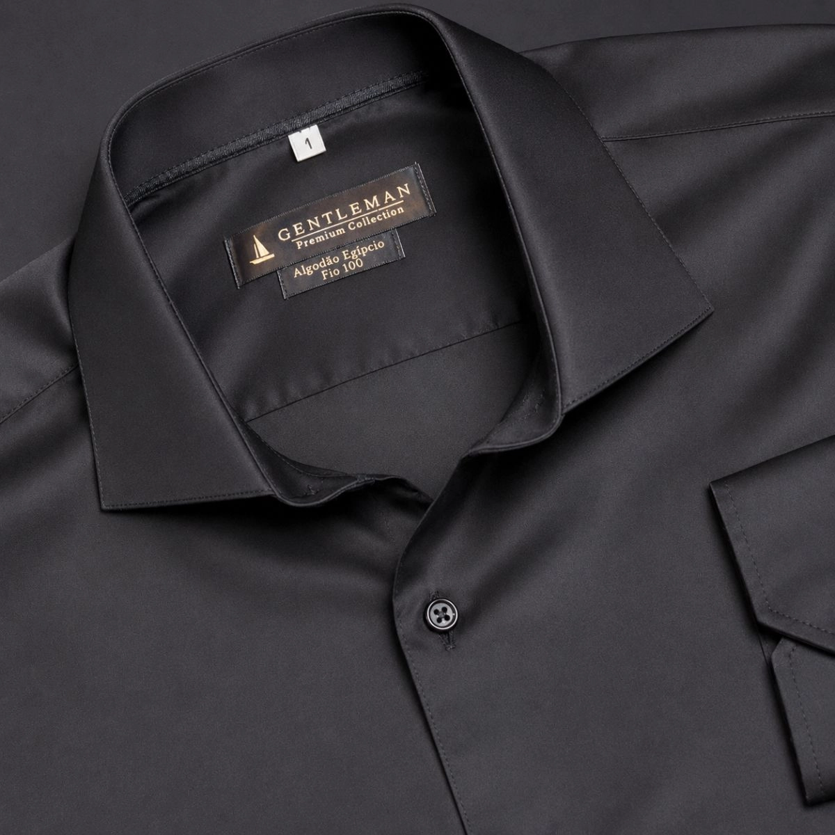 CAMISA NO IRON ITALIANA PRETA
