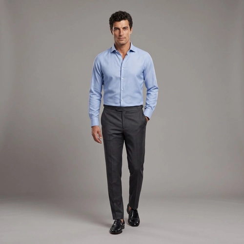 CAMISA OFFICE BAMBU AZUL