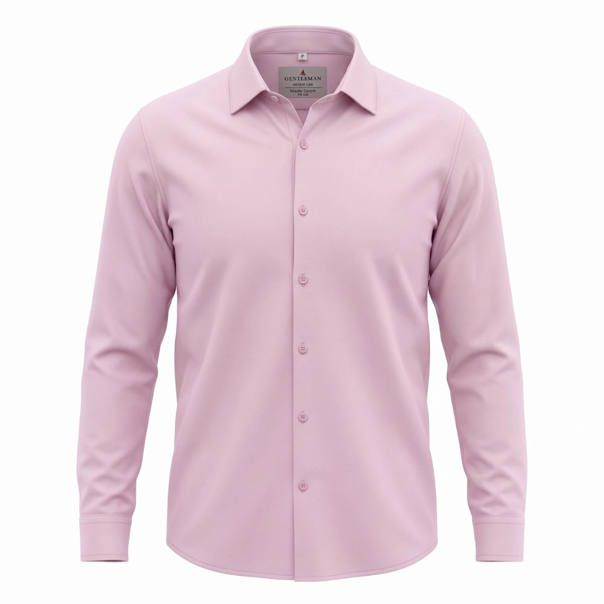 CAMISA OFFICE MAQUINETADA ROSA