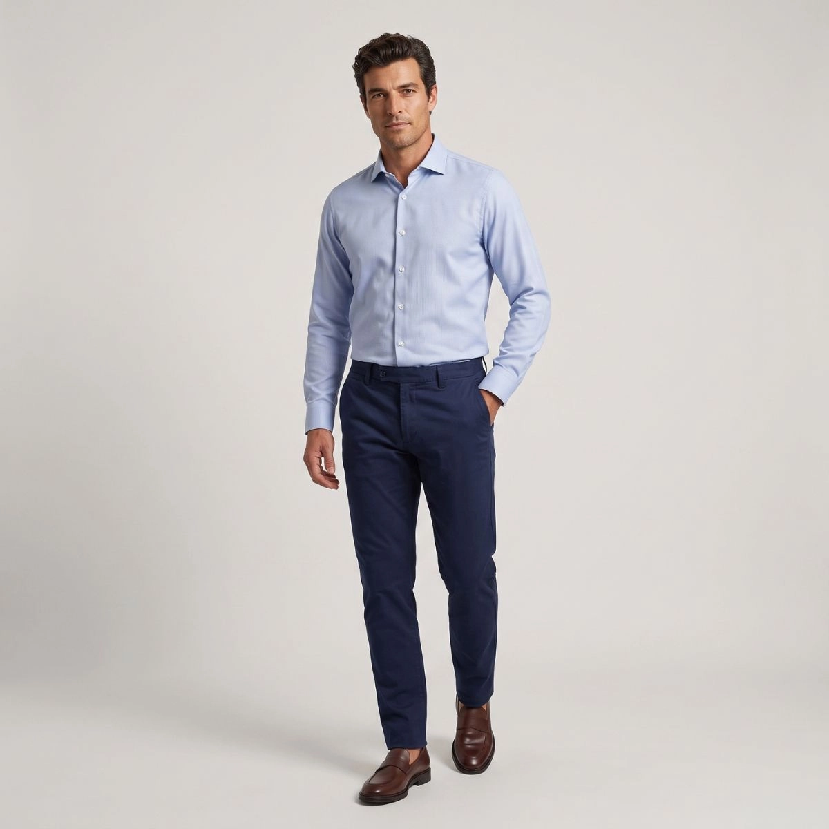 CAMISA OFFICE TECH AZUL