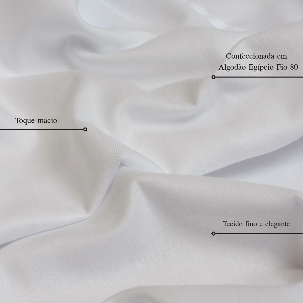 *CAMISA ESPINHA DE PEIXE FIO 80 BRANCA