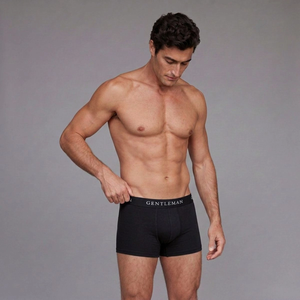 KIT 3 CUECAS BOXER GENTLEMAN ALG. PRETO