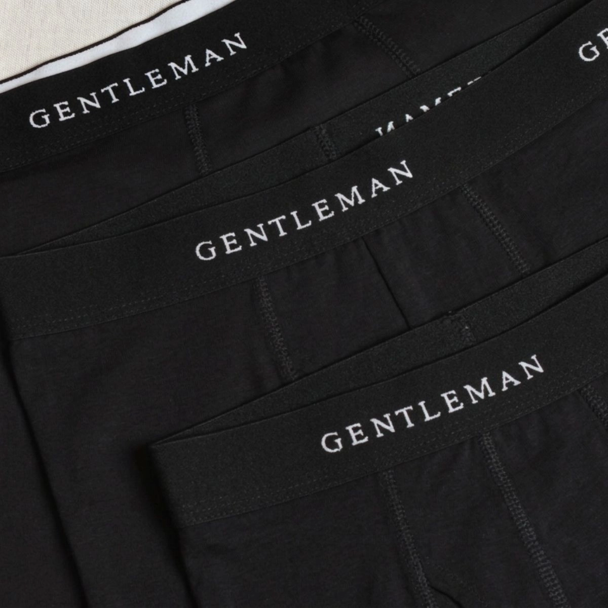 KIT 3 CUECAS BOXER GENTLEMAN ALG. PRETO