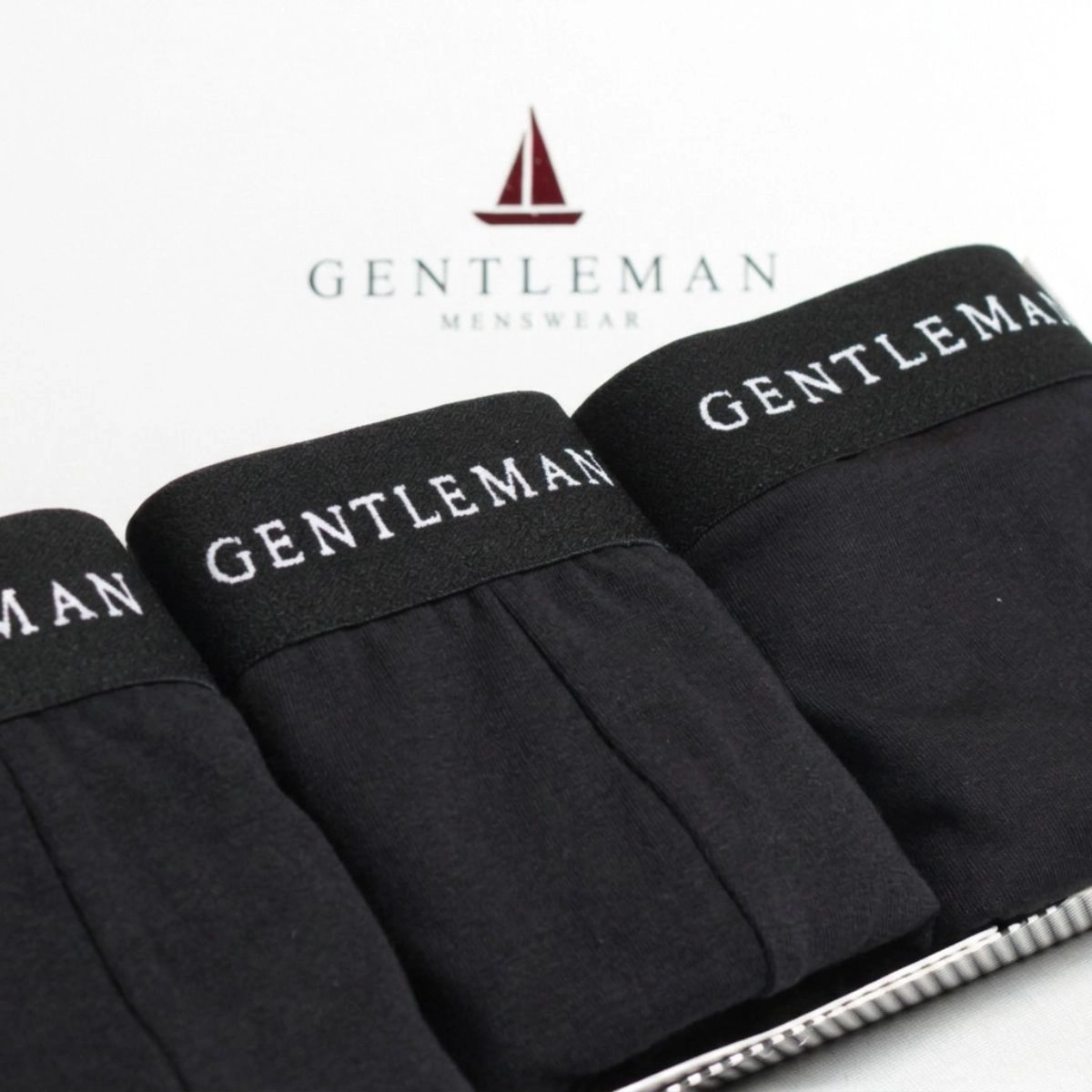 KIT 3 CUECAS BOXER GENTLEMAN ALG. PRETO